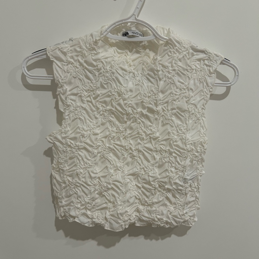 white zara top size s